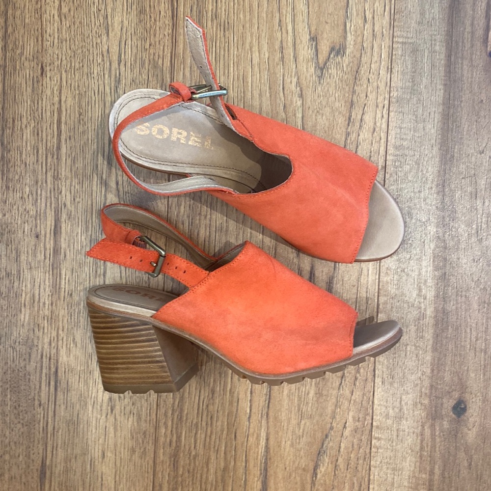 Sorel Suede Wedge Slingback Sandal